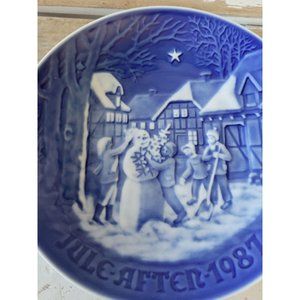 B&g snowman's Christmas Eve 9087 1987 snowman blue‎